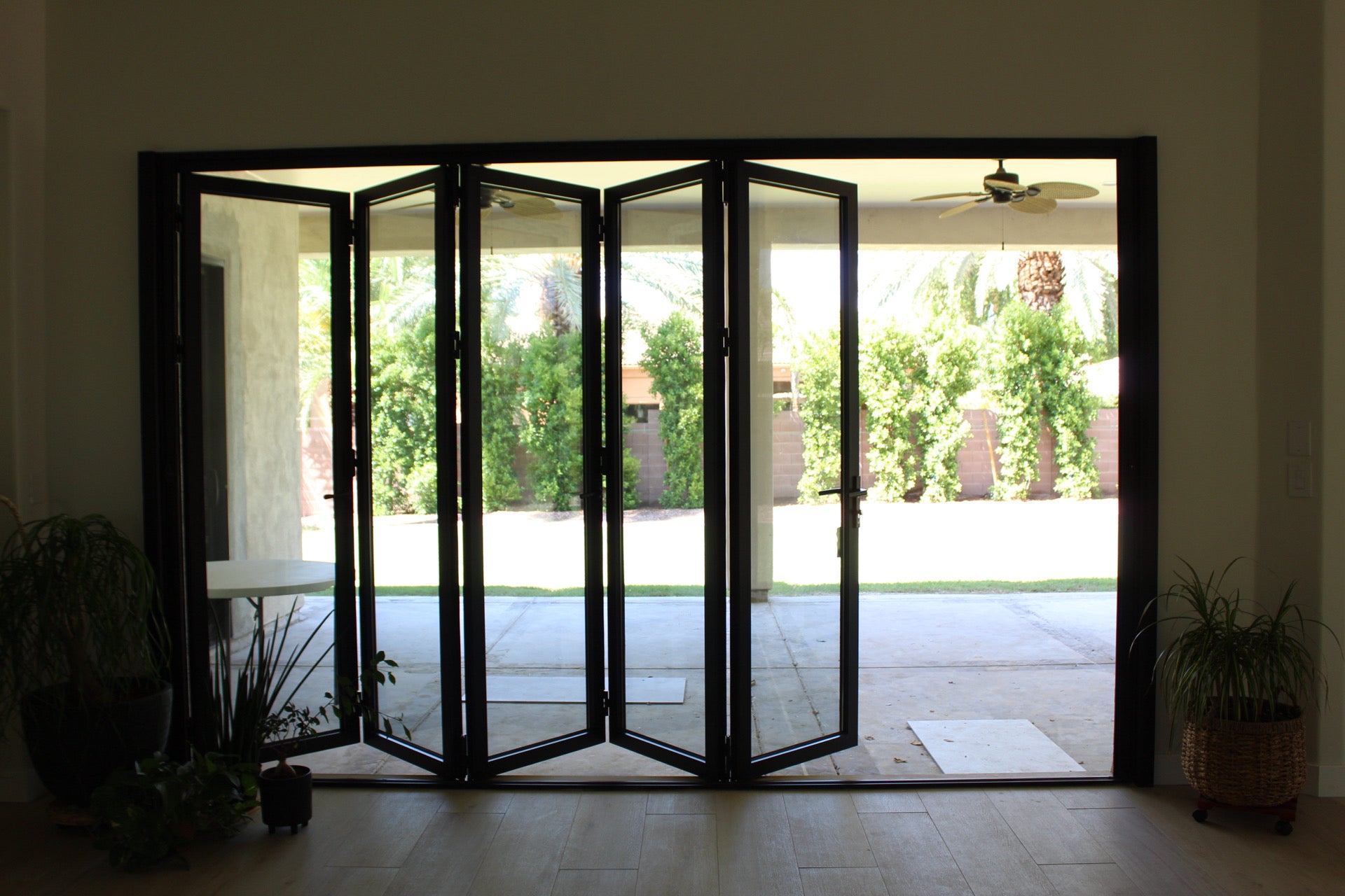 European style compared to folding style patio doors