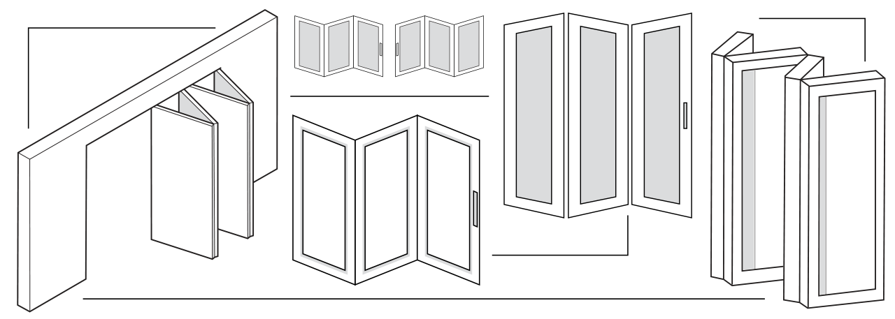 Technical panoramic door drawing